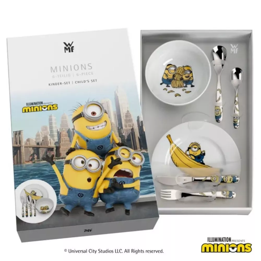 SET TAVOLA 6 PEZZI PER BAMBINI, MINIONS