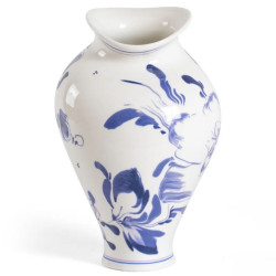 FLORAL DELFT VASE 30 CM,...