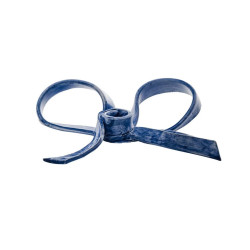 PORTA CANDELA FIOCCO BLU EMP419