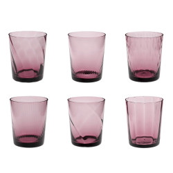 SET OF 6 COLOURED TUMBLERS,...