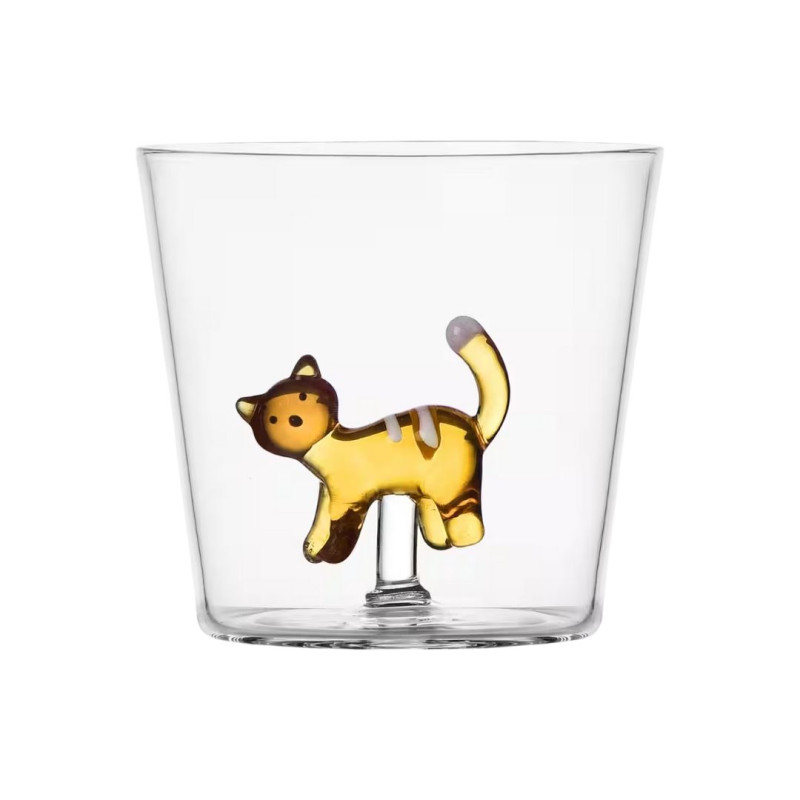 TUMBLER AMBER CAT WHITE STRIPES, 935209095