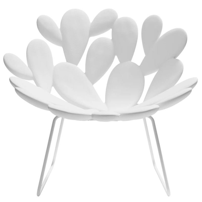 FILICUDI ARMCHAIR, WHITE/BRASS 17001WH-BR
