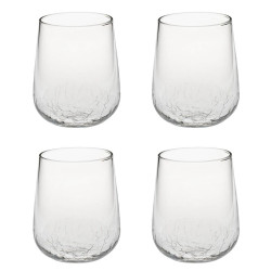 SET OF 4 CLEAR TUMBLER,...