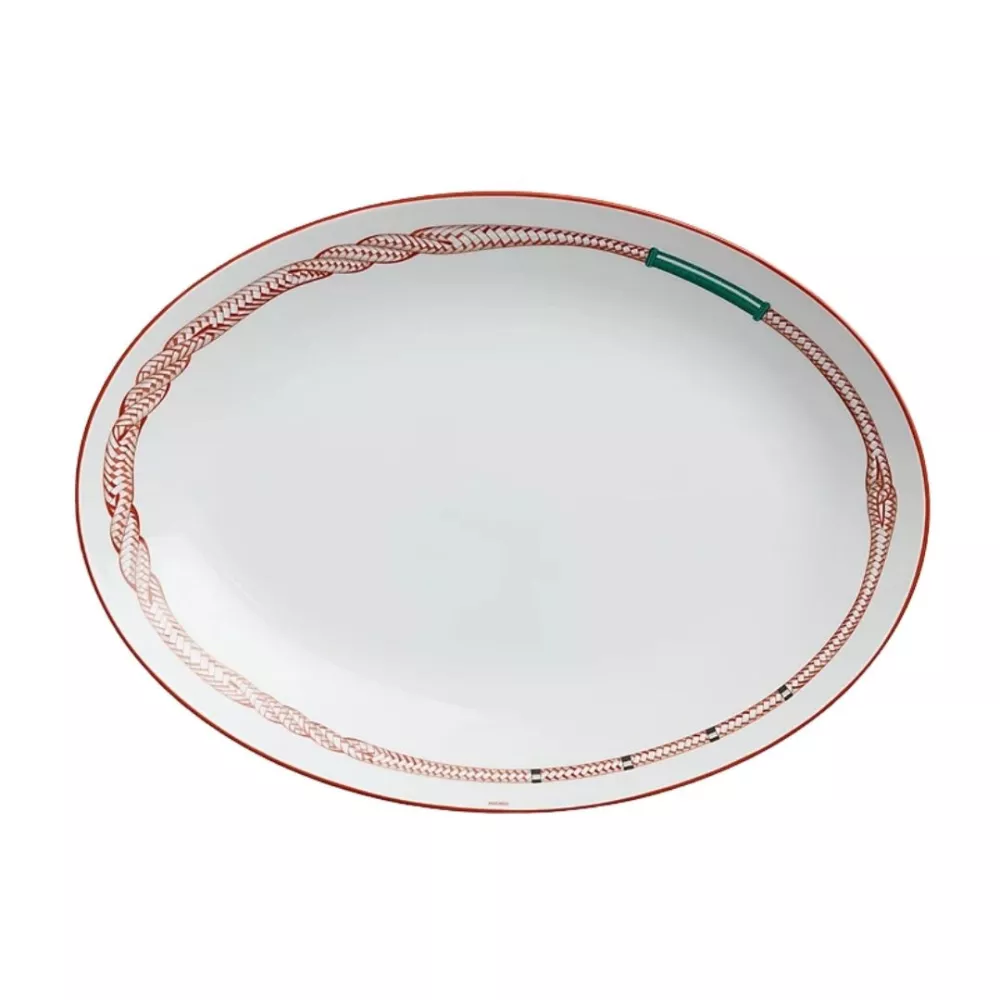OVAL TRAY 36 CM, TRESSAGES ÉQUESTRES 057050P