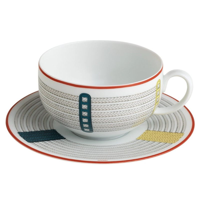 BREAKFAST CUP WITH SAUCER, TRESSAGES EQUESTRES 57015P