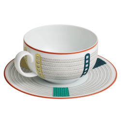 BREAKFAST CUP WITH SAUCER, TRESSAGES EQUESTRES 57015P