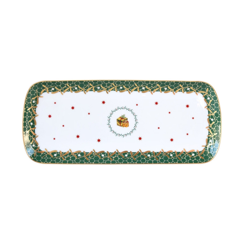 RECTANGULAR CAKE PLATE 38 CM CHRISTMAS 1916-95