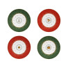 SET OF 4 21CM CHRISTMAS SAUCERS 1916-23334