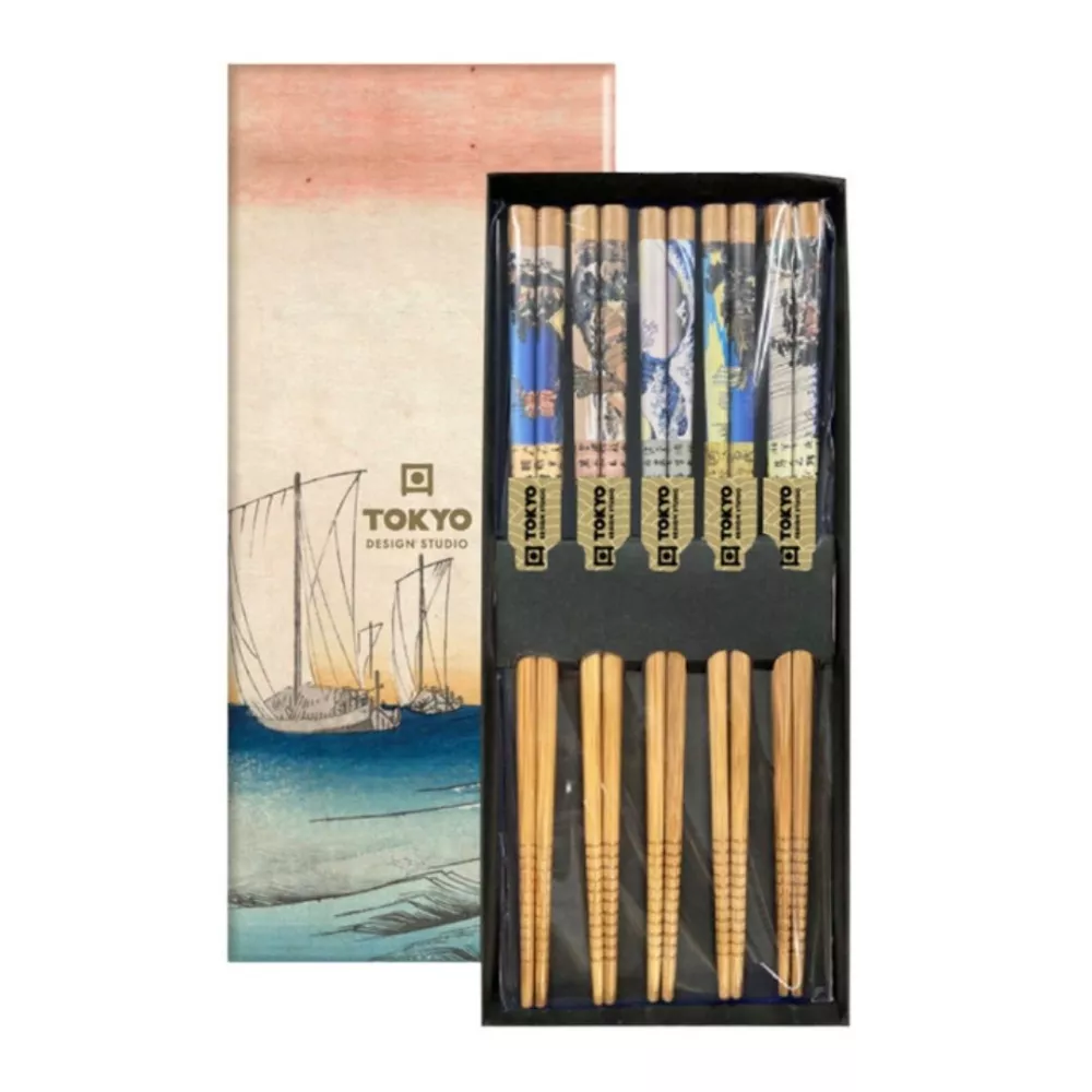 SET DI 5 BACCHETTE WOODBLOCK PRINTS, TK4135