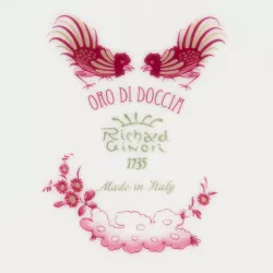 SVUOTATASCHE QUADRATO IN PORCELLANA, ORO DI DOCCIA