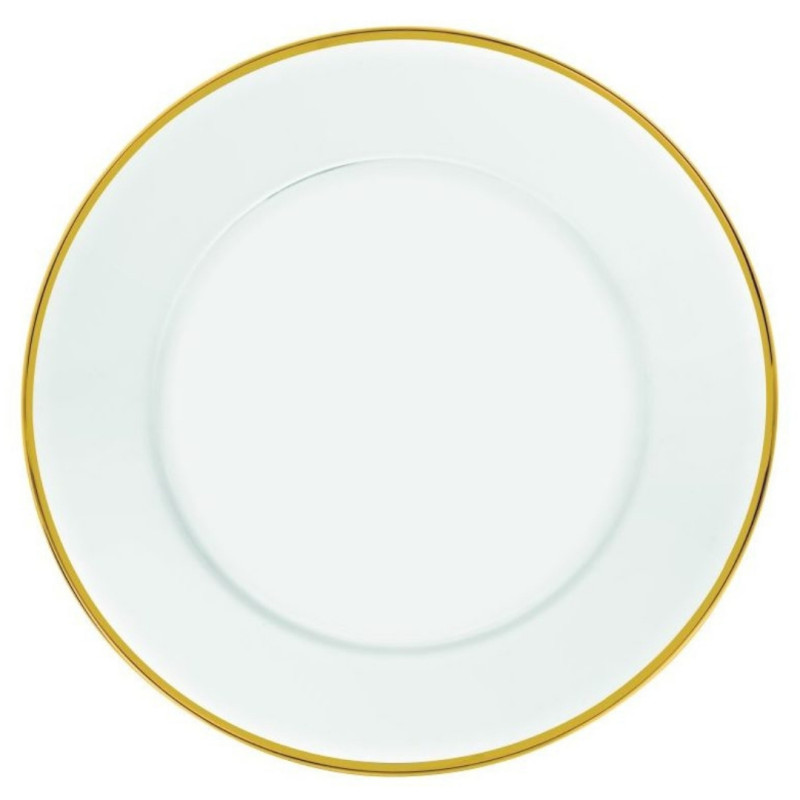 SET DI 2 SOTTOPIATTI IN VETRO E ORO 32 CM, ESSENZE