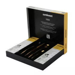 SET POSATE 24 PEZZI, 100 PVD GOLD 52770G81