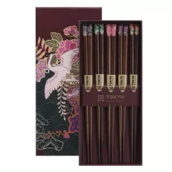 SET OF 5 CHOPSTICKS JAPAN FLOWER, TK17865